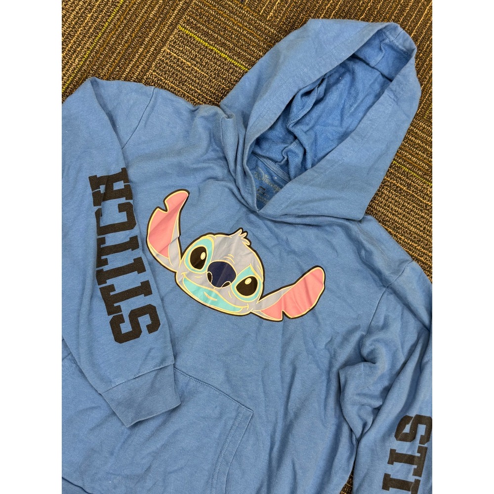 Disney Stitch Hoodie Pullover Graphic Hooded Sweatshirt Womens‎ 3XL Blue